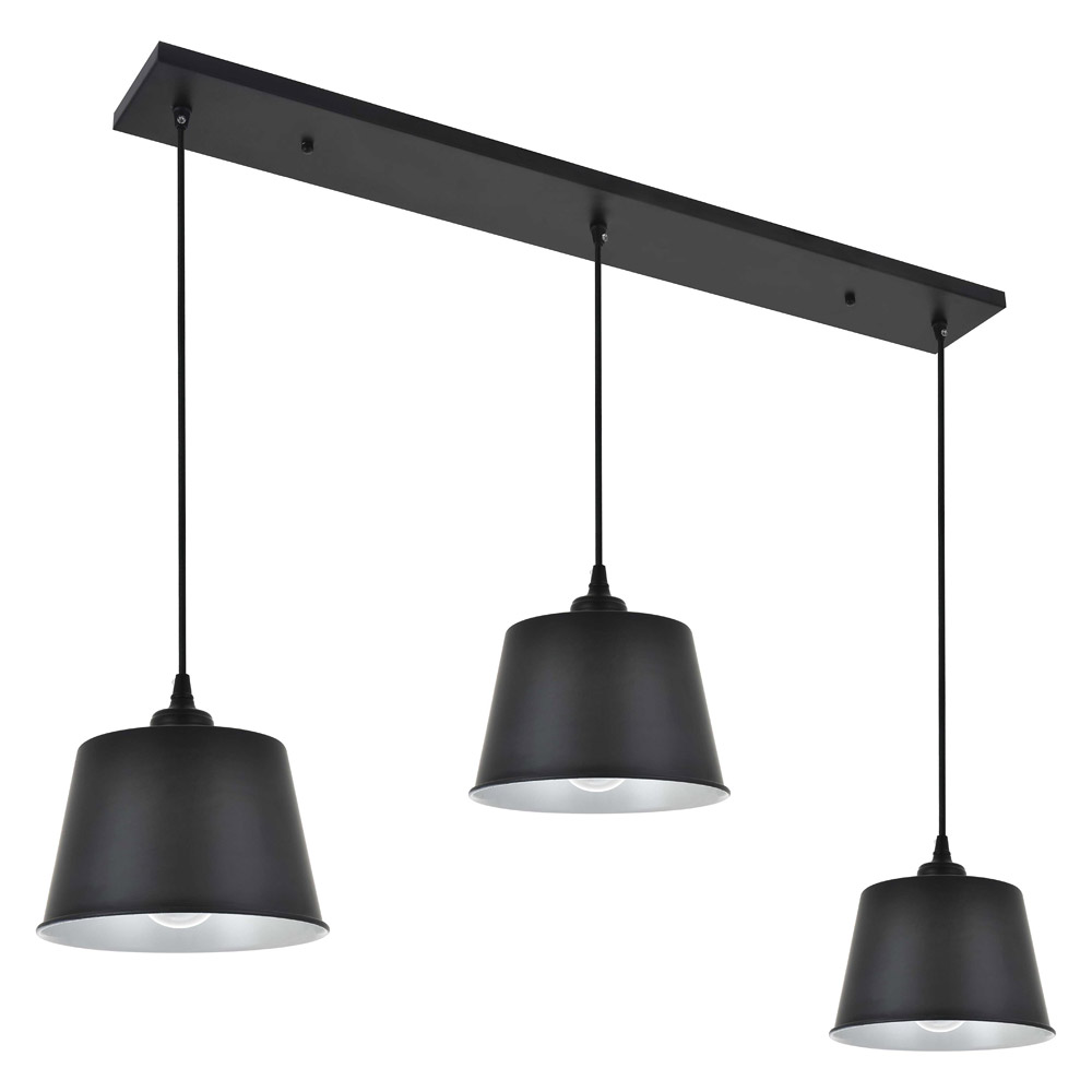 Elegant Nota 3 Light Pendant - Black (LD4057D40BK)