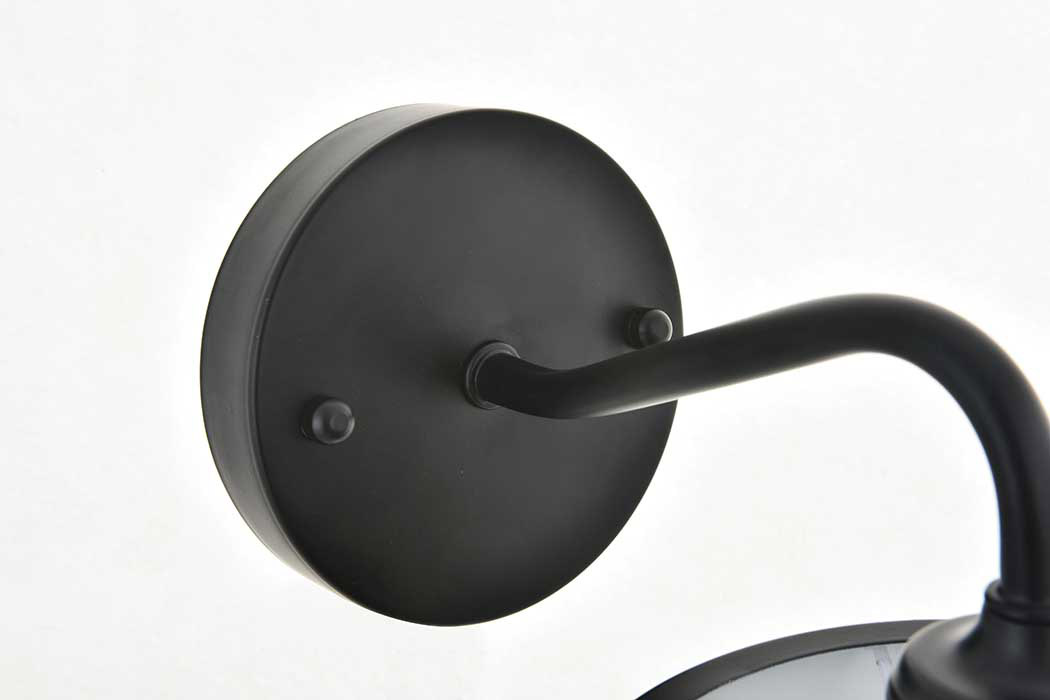 Elegant Nota 1 Light Wall Sconce - Black (LD4059W8BK)