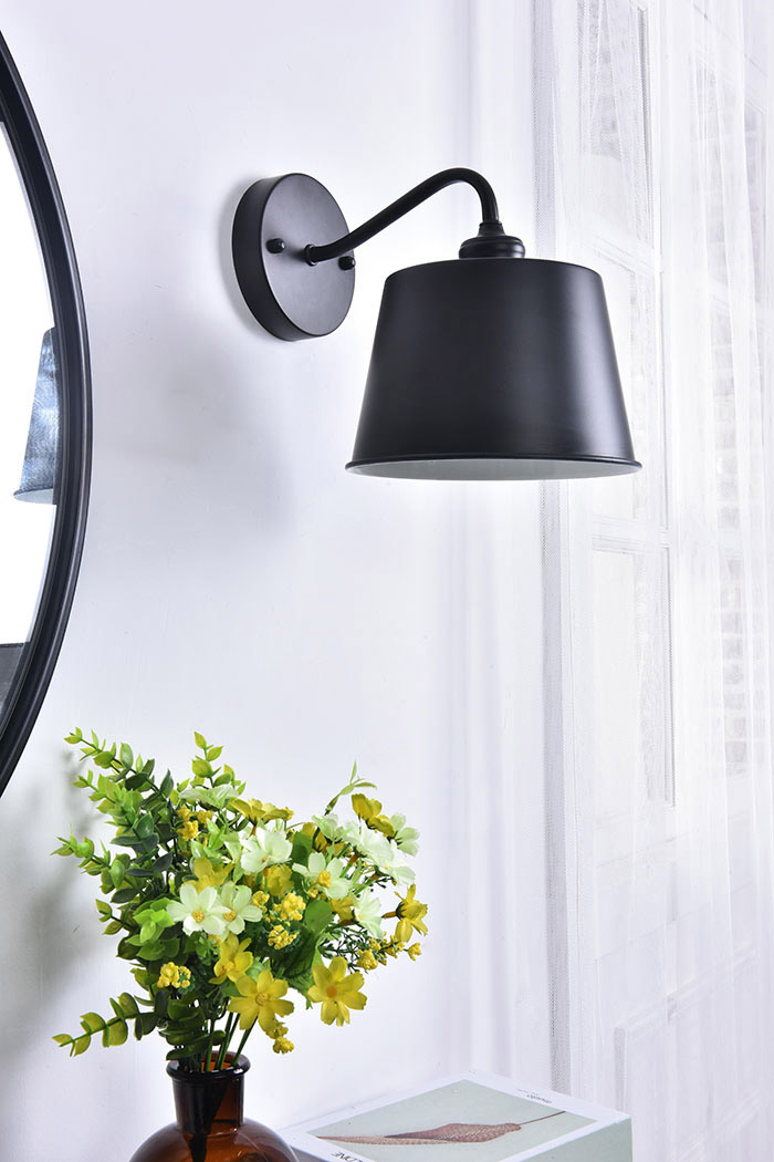 Elegant Nota 1 Light Wall Sconce - Black (LD4059W8BK)