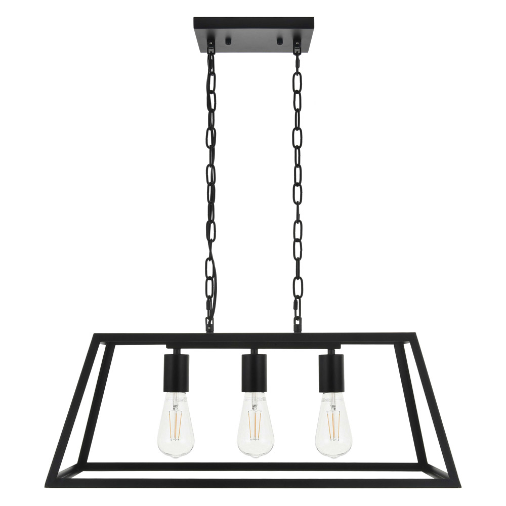 Elegant Resolute 5 Light Pendant - Black, L 25" (LD4061D25BK)