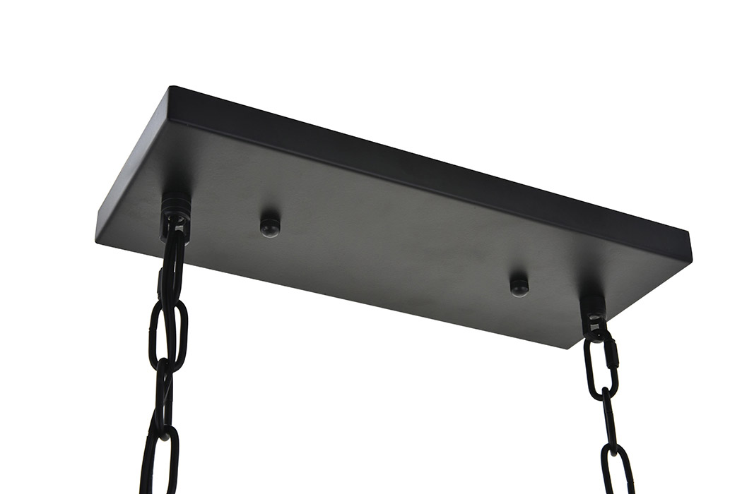 Elegant Resolute 3 Light Pendant - Black, L 32" (LD4063D32BK)