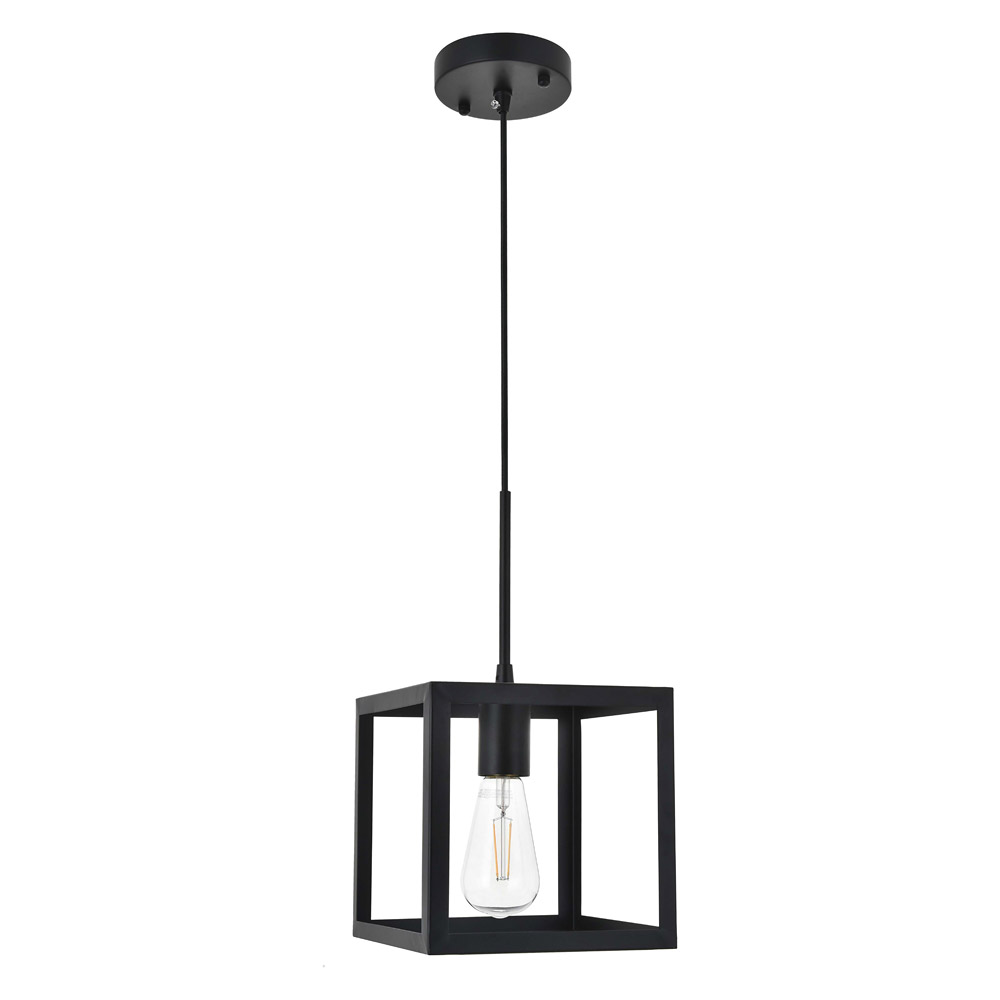 Elegant Resolute 3 Light Pendant - Black, L 8" (LD4063D8BK)