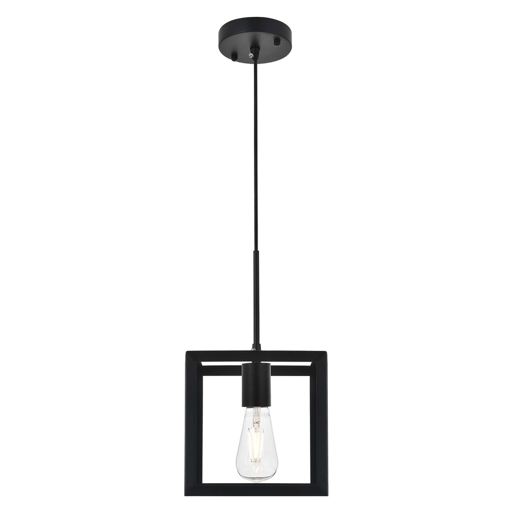 Elegant Resolute 3 Light Pendant - Black, L 8" (LD4063D8BK)