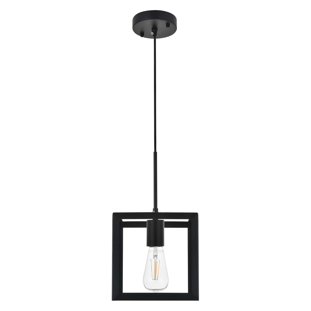 Elegant Resolute 3 Light Pendant - Black, L 8" (LD4063D8BK)