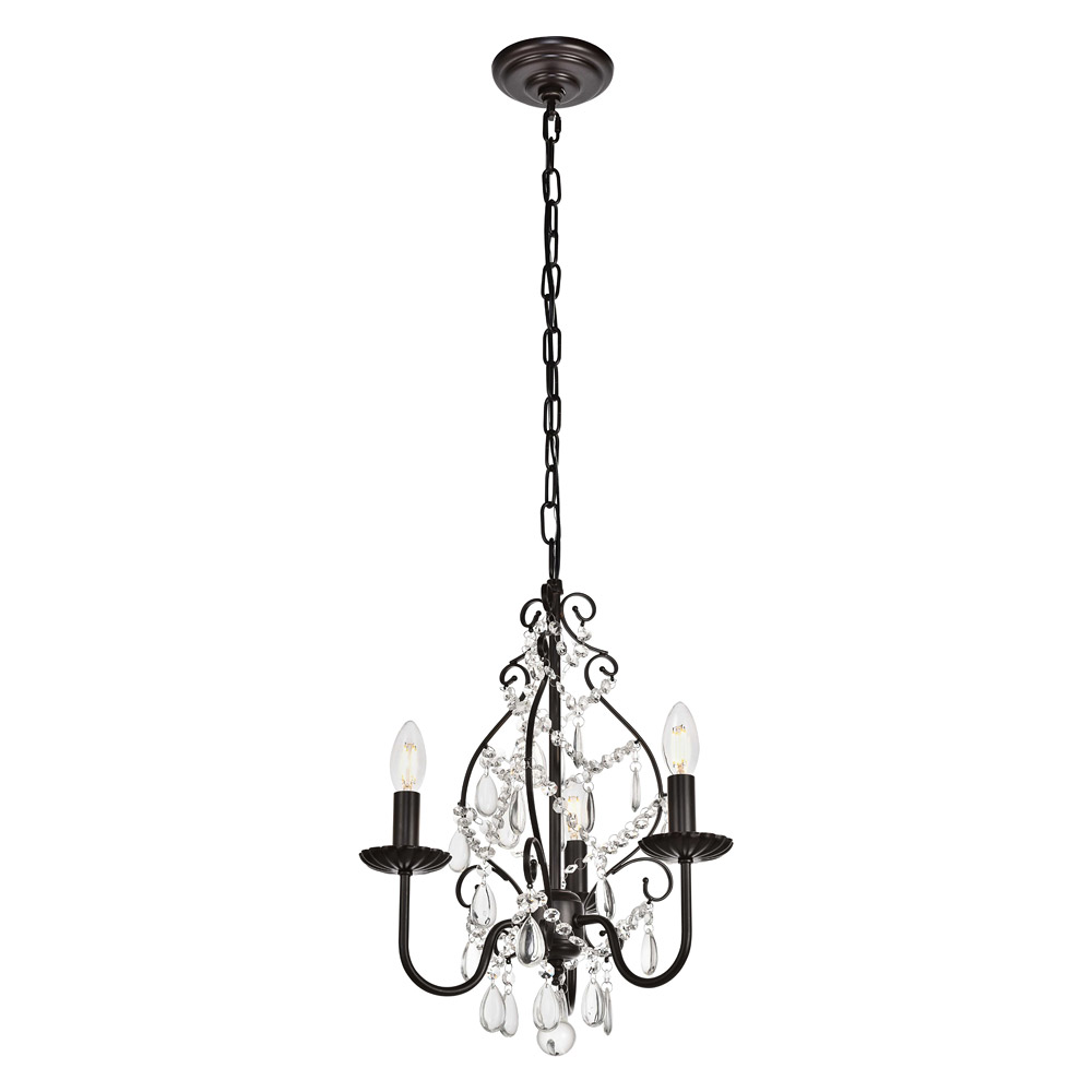 Elegant Blaise 3-Light Pendant - Oil Rubbed Bronze, L 15" (LD5003D15ORB)