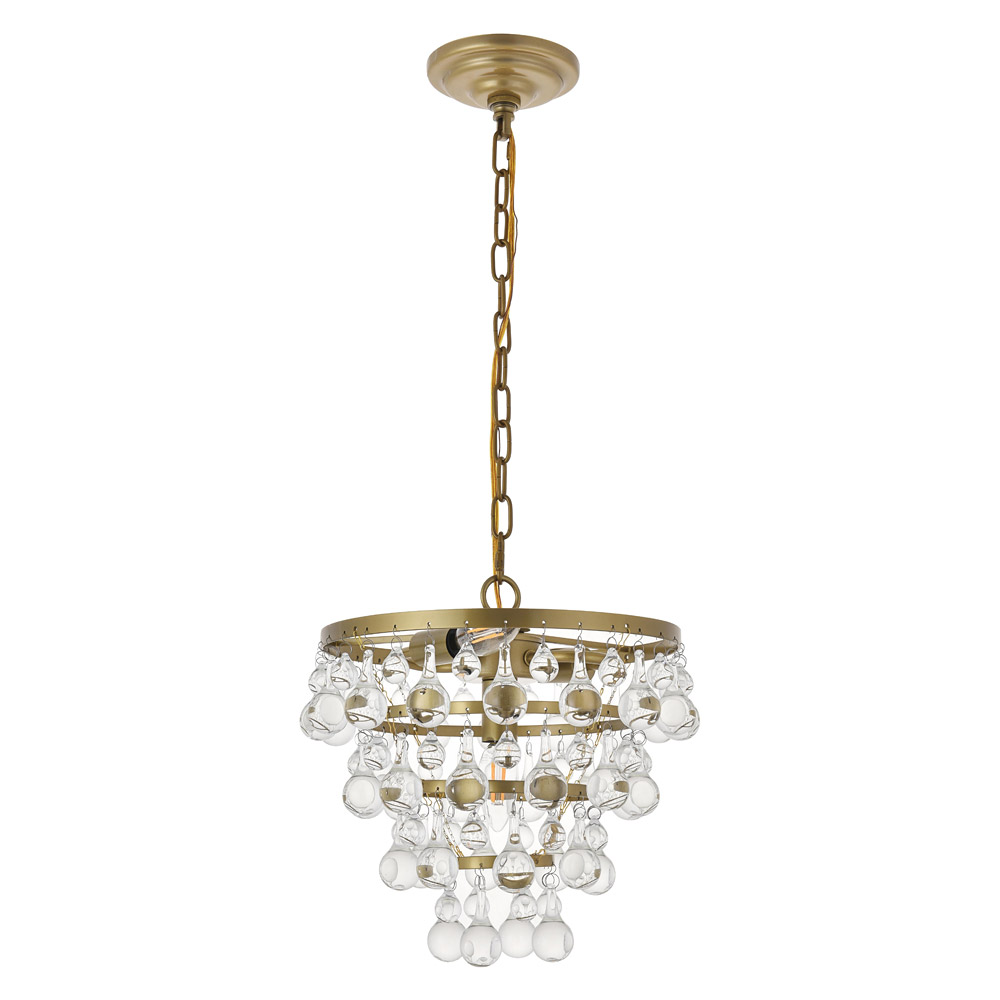 Elegant Kora 5-Light Pendant - Brass, L 13" (LD5016D13BR)