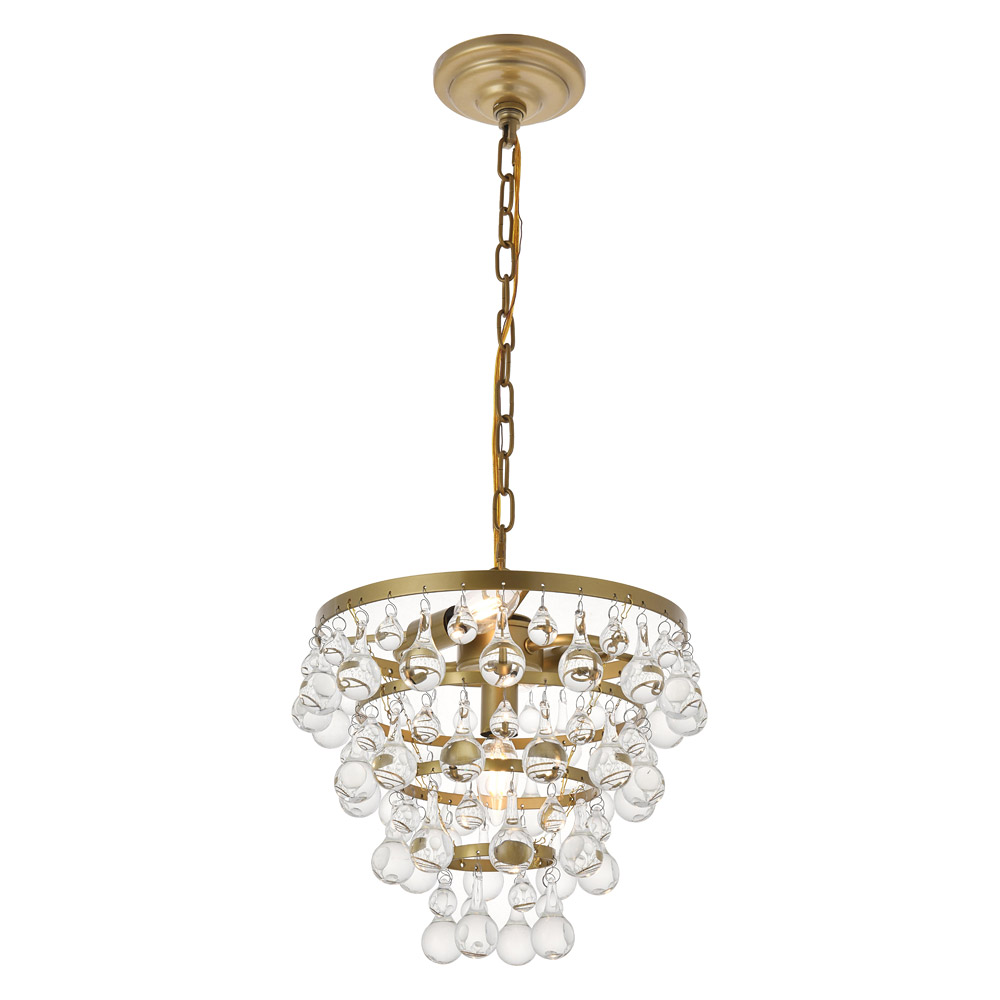 Elegant Kora 5-Light Pendant - Brass, L 13" (LD5016D13BR)