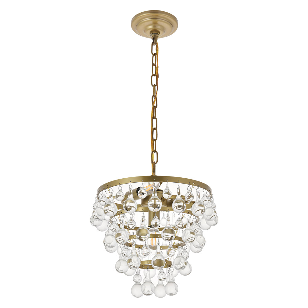 Elegant Kora 5-Light Pendant - Brass, L 13" (LD5016D13BR)