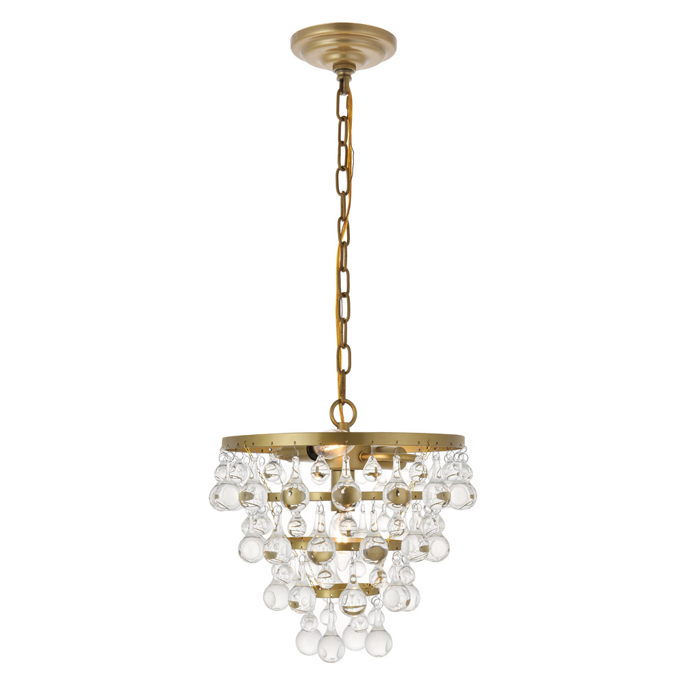 Elegant Kora 5-Light Pendant - Brass, L 13" (LD5016D13BR)