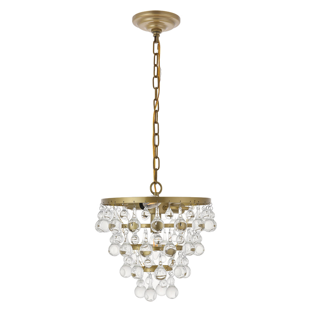 Elegant Kora 5-Light Pendant - Brass, L 13" (LD5016D13BR)