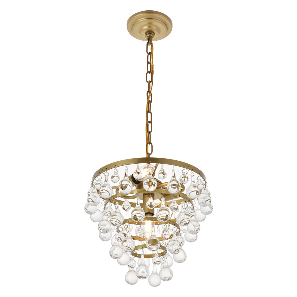 Elegant Kora 5-Light Pendant - Brass, L 13" (LD5016D13BR)