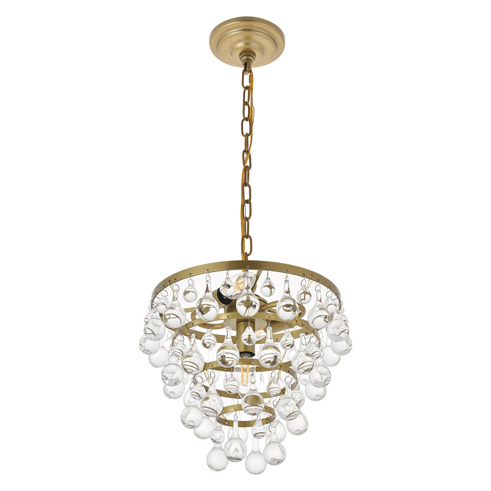 Elegant Kora 5-Light Pendant - Brass, L 13" (LD5016D13BR)