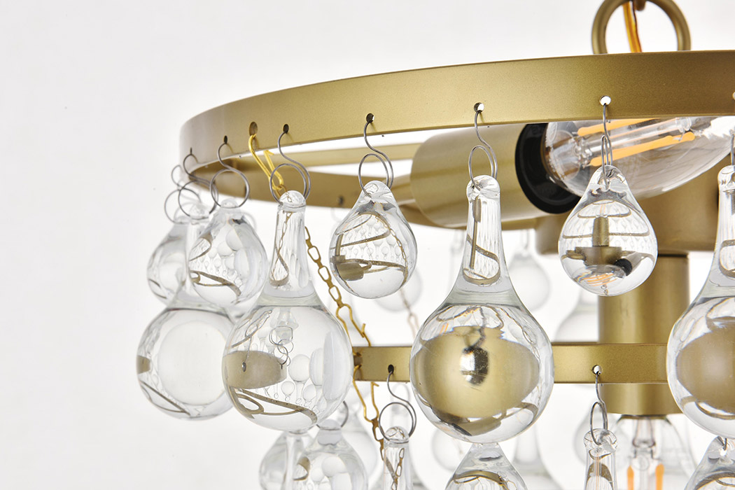 Elegant Kora 5-Light Pendant - Brass, L 13" (LD5016D13BR)