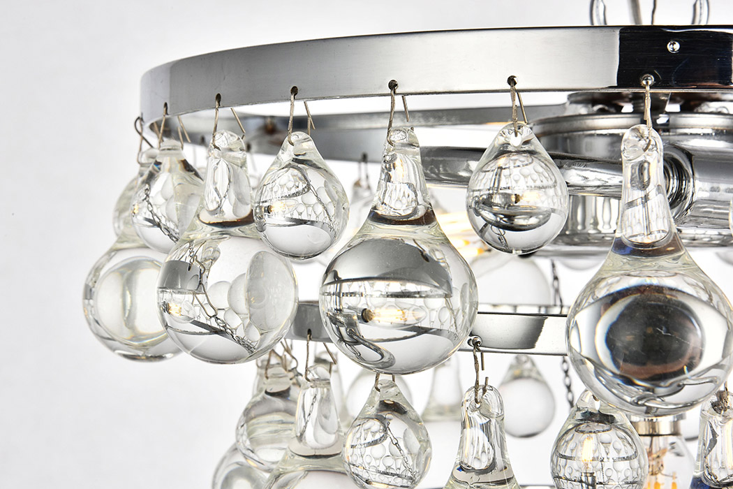 Elegant Kora 5-Light Pendant - Chrome, L 13" (LD5016D13C)