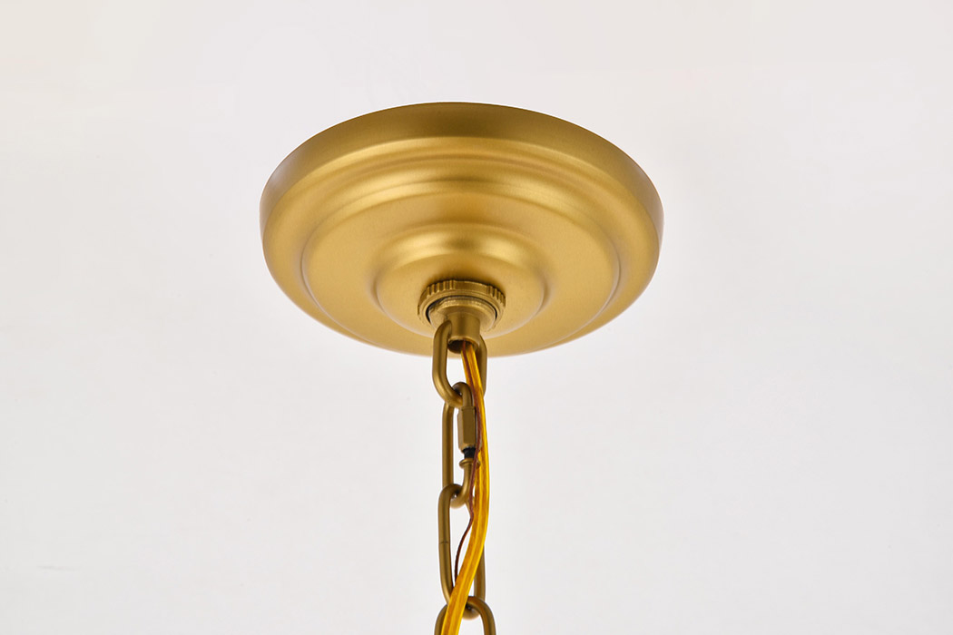 Elegant Kirin 1-Light Pendant - Brass (LD5017D11BR)