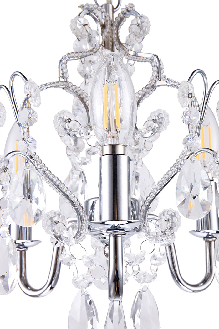 Elegant Karter 3-Light Pendant - Chrome (LD5019D9C)