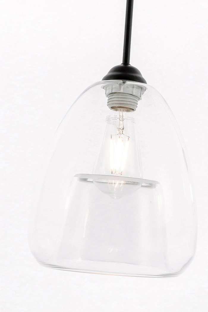 Elegant Pendant Light - Black, L 8" (LD5031D8BK)