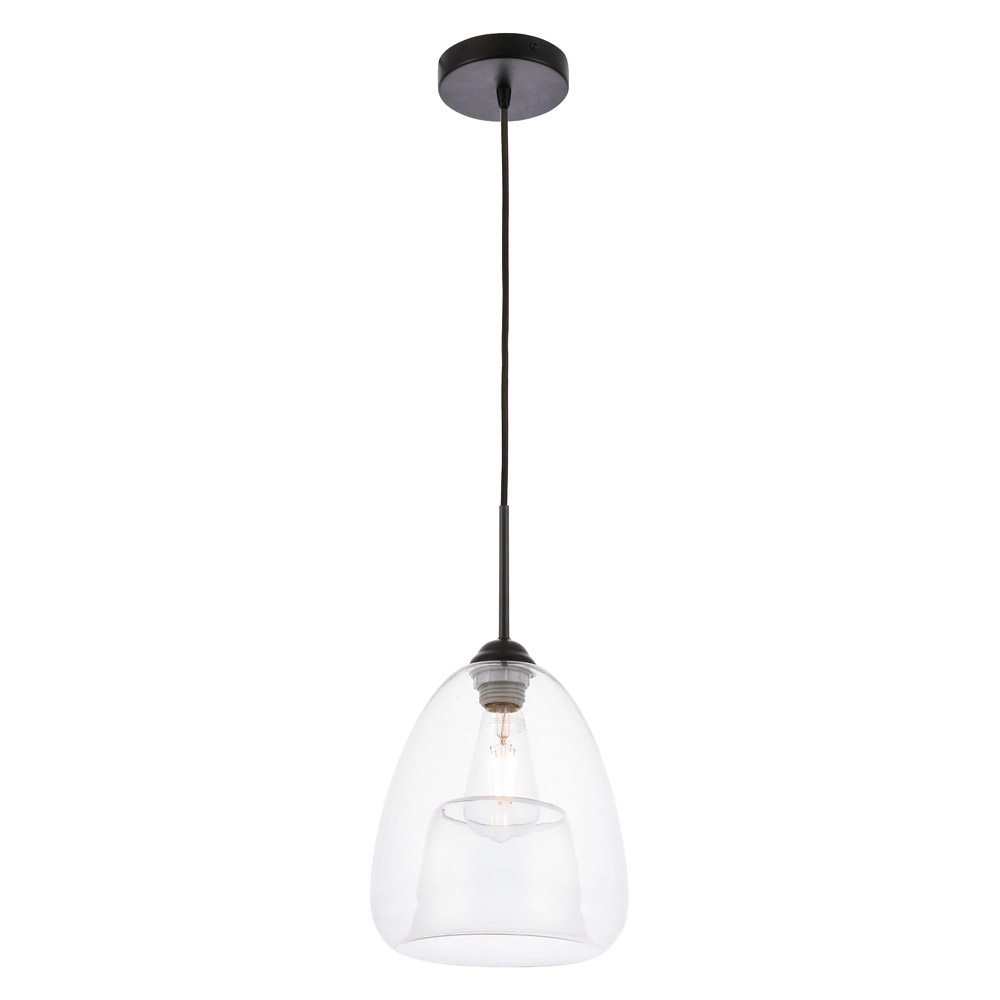 Elegant Pendant Light - Black, L 8" (LD5031D8BK)