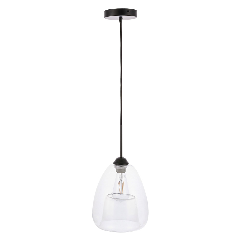 Elegant Pendant Light - Black, L 8" (LD5031D8BK)