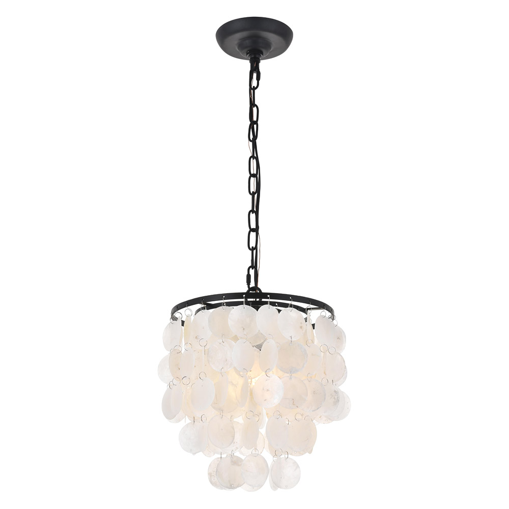 Elegant Selene 1 Light Pendant - Black, L 10" (LD5050D10BK)