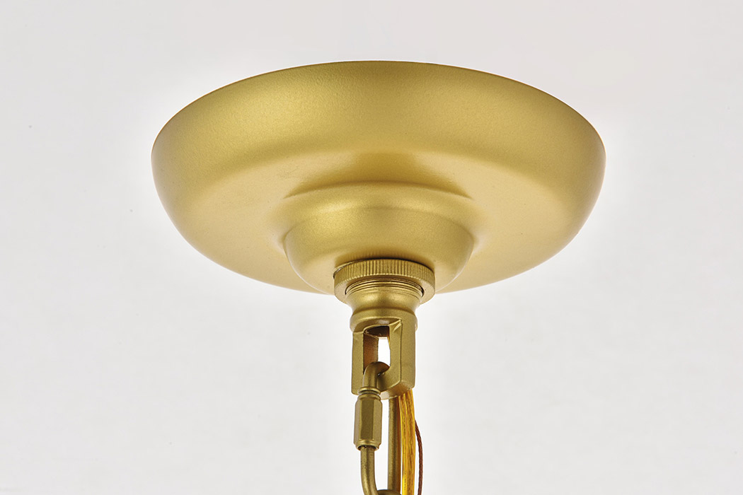 Elegant Selene 1 Light Pendant - Brass, L 10" (LD5050D10BR)