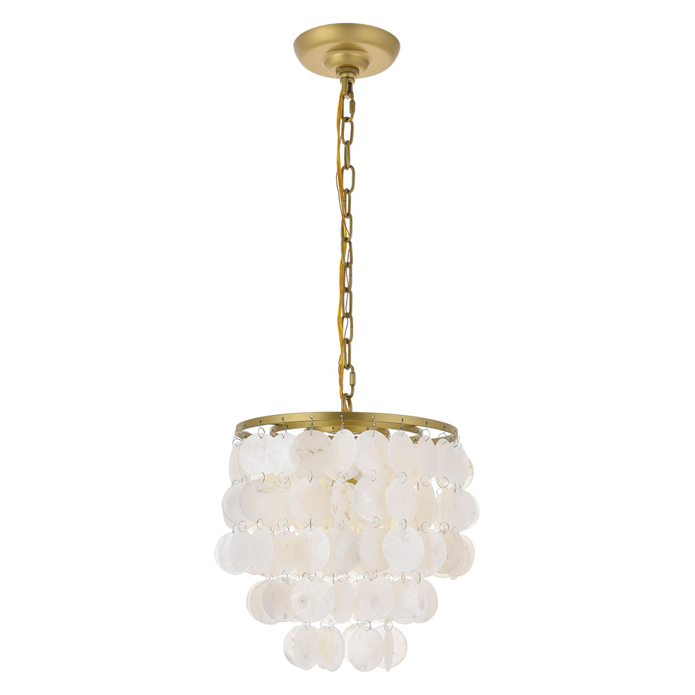 Elegant Selene 1 Light Pendant - Brass, L 10" (LD5050D10BR)