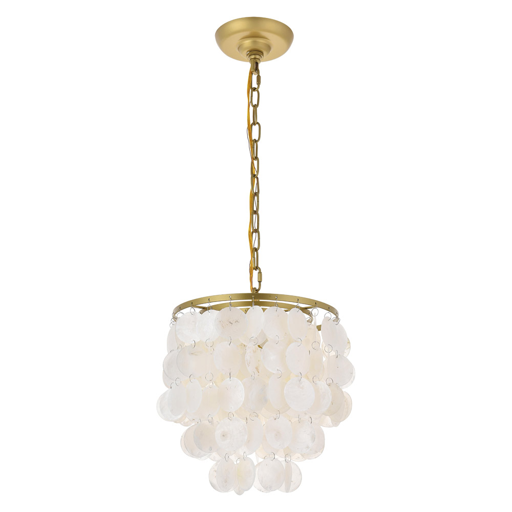 Elegant Selene 1 Light Pendant - Brass, L 10" (LD5050D10BR)