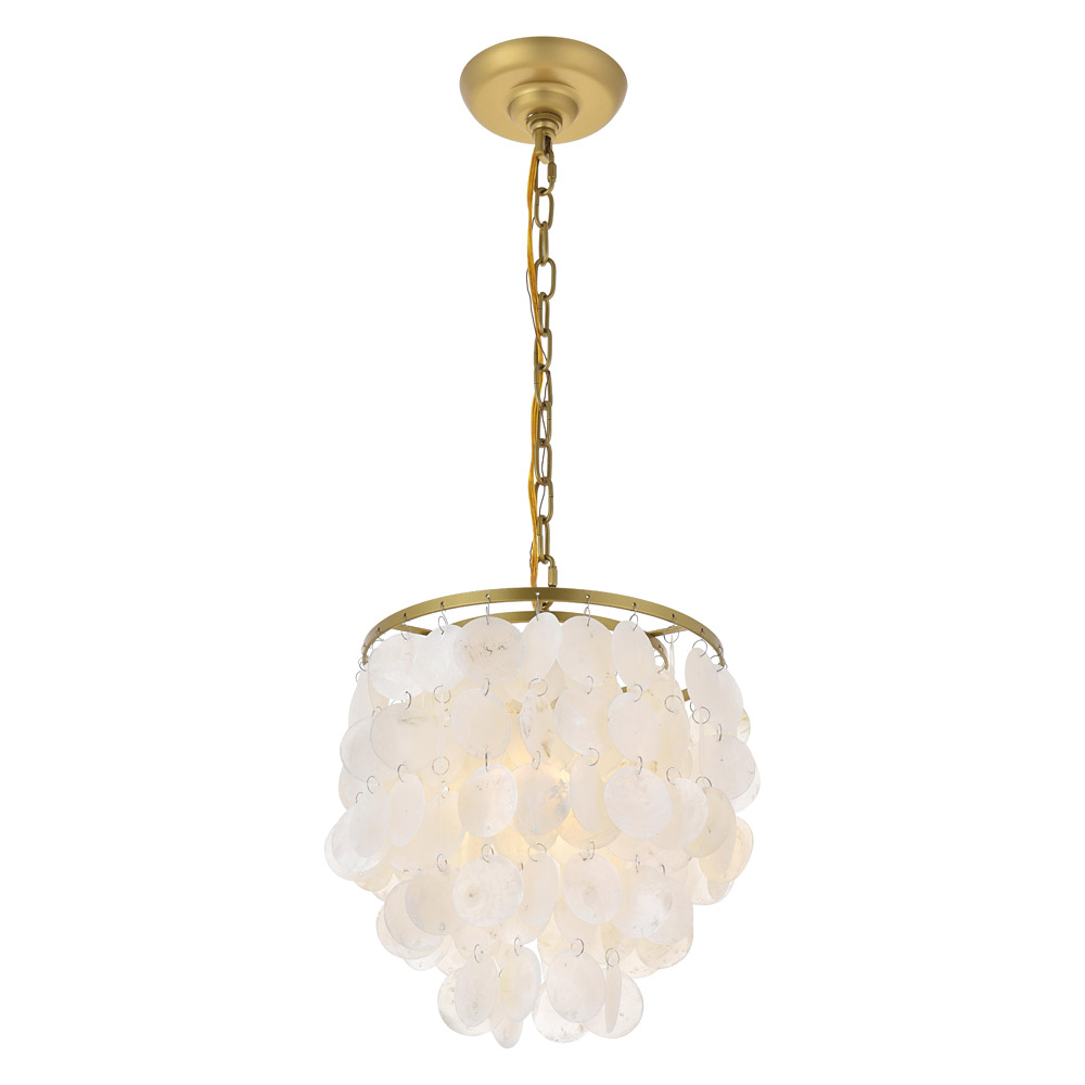 Elegant Selene 1 Light Pendant - Brass, L 10" (LD5050D10BR)