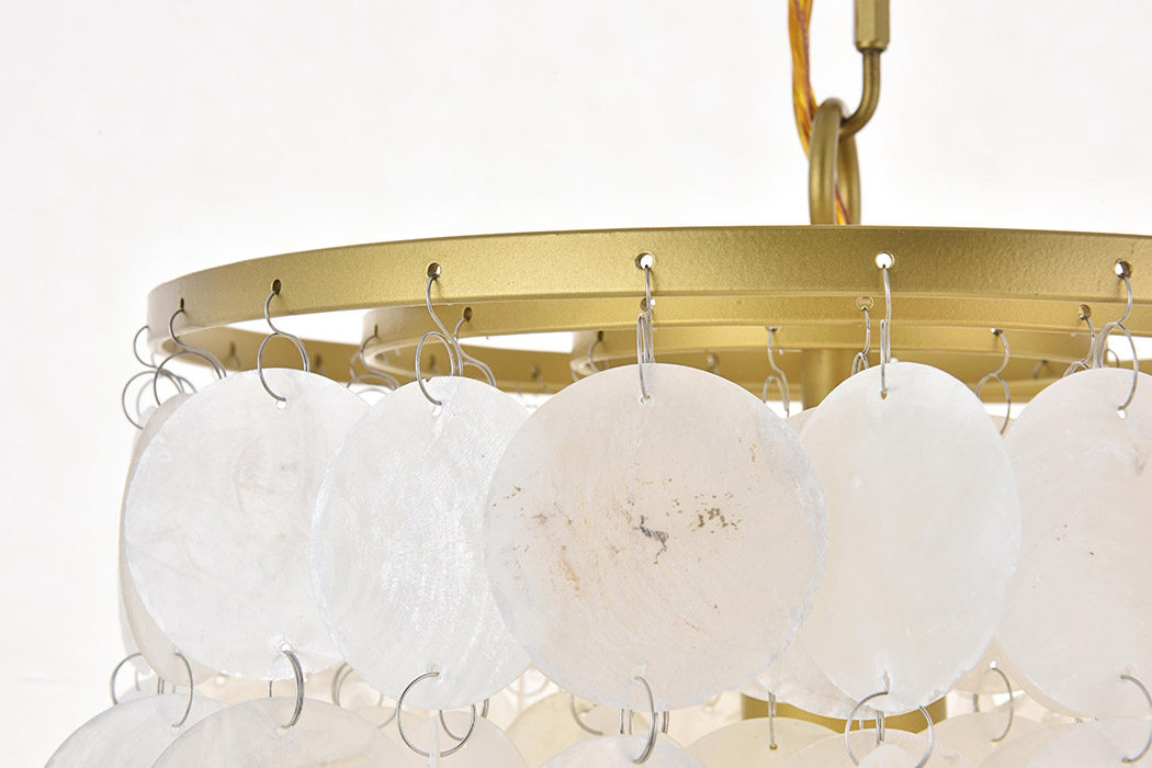 Elegant Selene 1 Light Pendant - Brass, L 10" (LD5050D10BR)