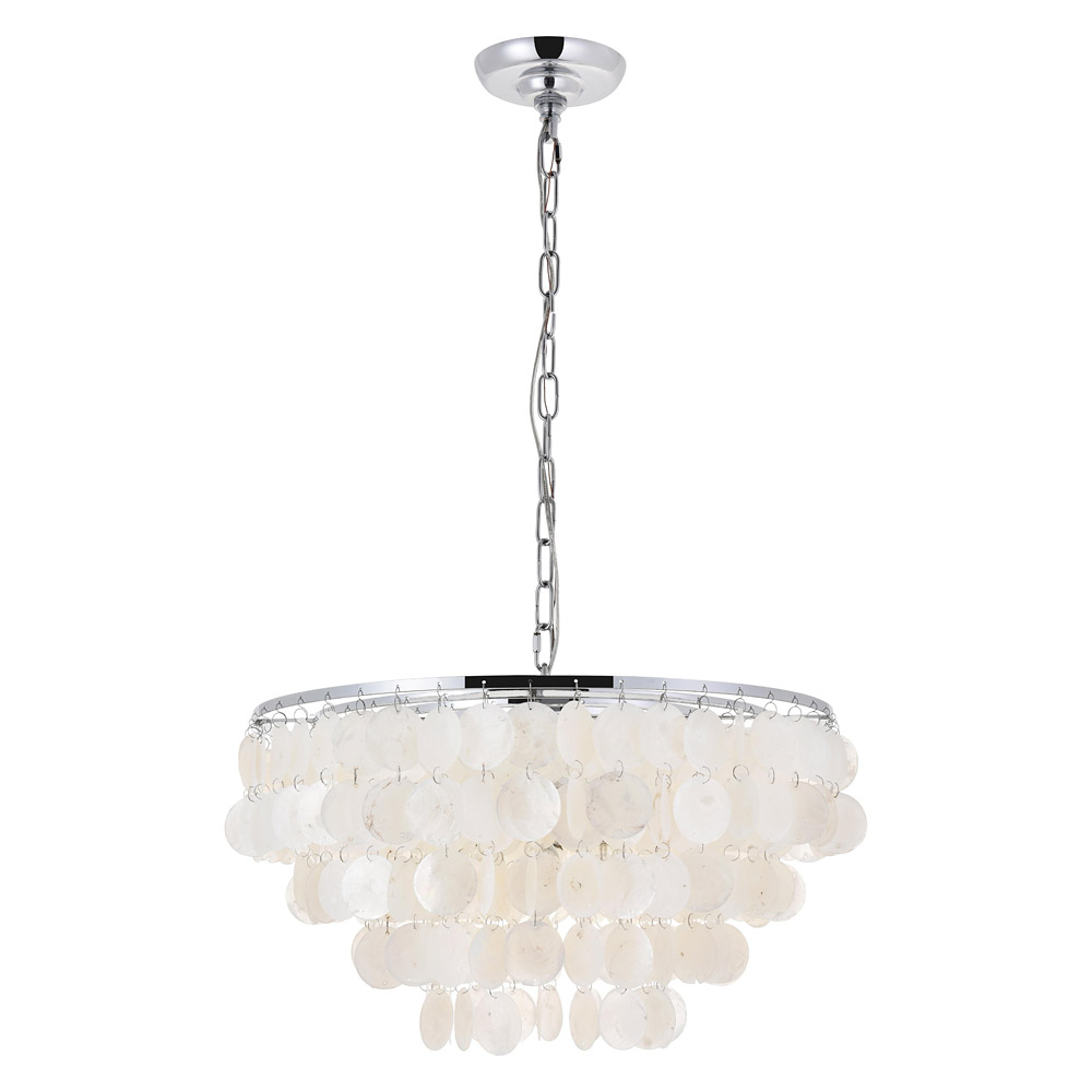 Elegant Selene 1 Light Pendant - Chrome, L 20" (LD5050D20C)