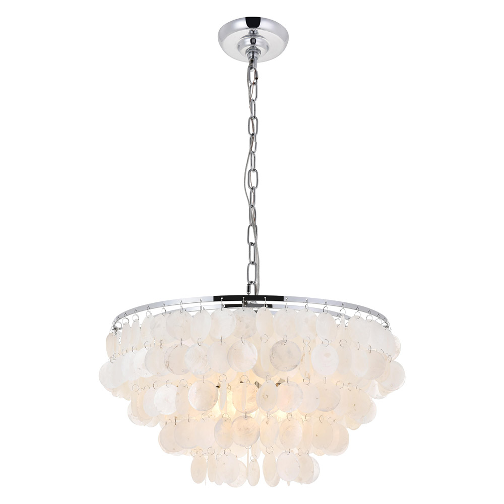 Elegant Selene 1 Light Pendant - Chrome, L 20" (LD5050D20C)