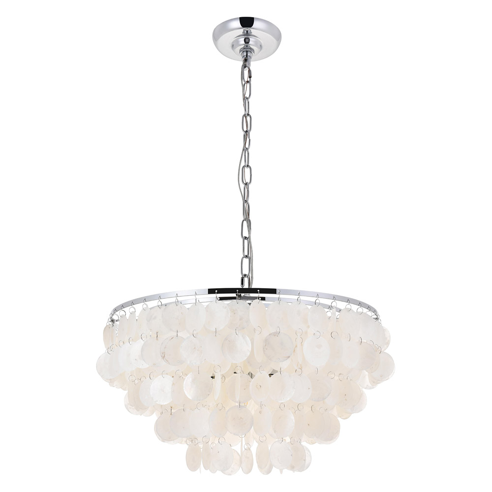 Elegant Selene 1 Light Pendant - Chrome, L 20" (LD5050D20C)