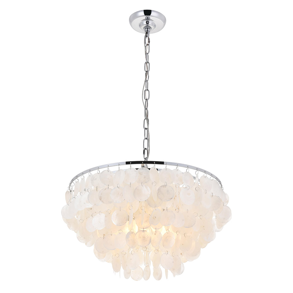 Elegant Selene 1 Light Pendant - Chrome, L 20" (LD5050D20C)