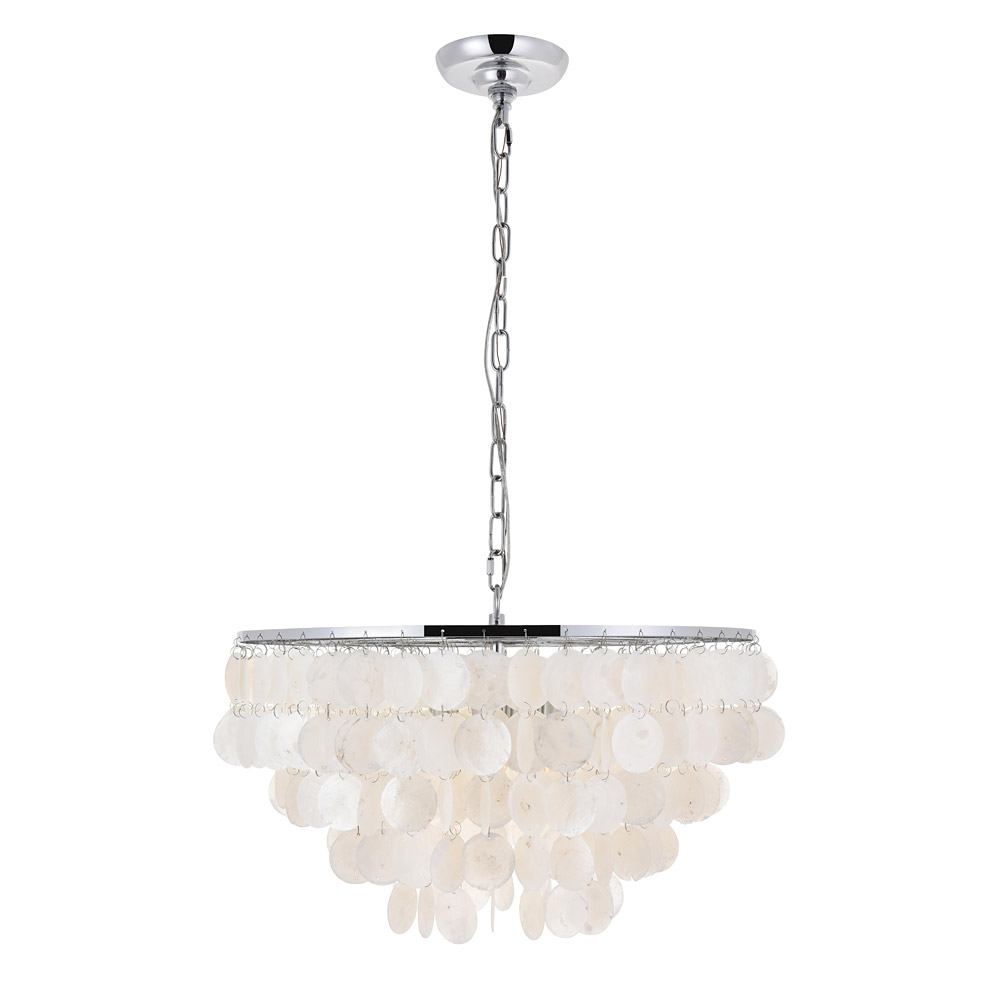 Elegant Selene 1 Light Pendant - Chrome, L 20" (LD5050D20C)