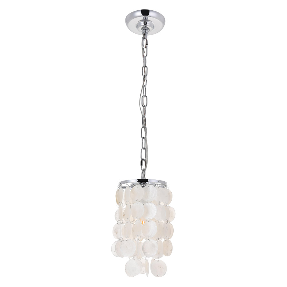 Elegant Selene 1 Light Pendant - Chrome, L 6" (LD5050D6C)