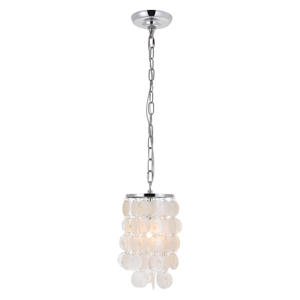 Elegant Selene 1 Light Pendant - Chrome, L 6" (LD5050D6C)