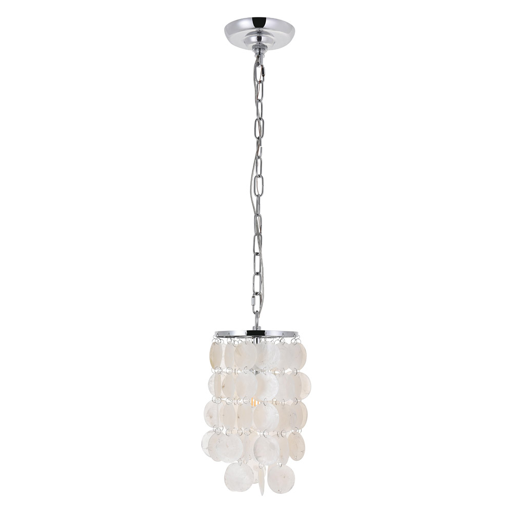 Elegant Selene 1 Light Pendant - Chrome, L 6" (LD5050D6C)