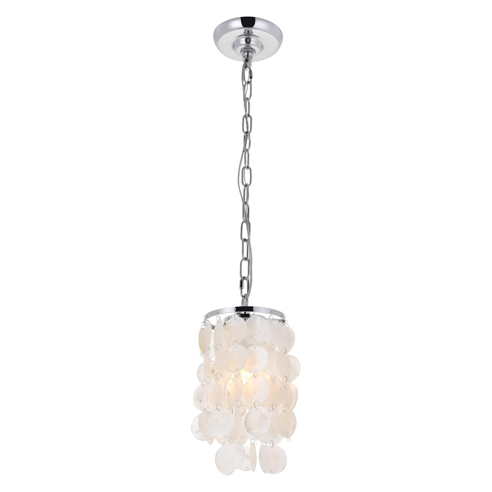 Elegant Selene 1 Light Pendant - Chrome, L 6" (LD5050D6C)