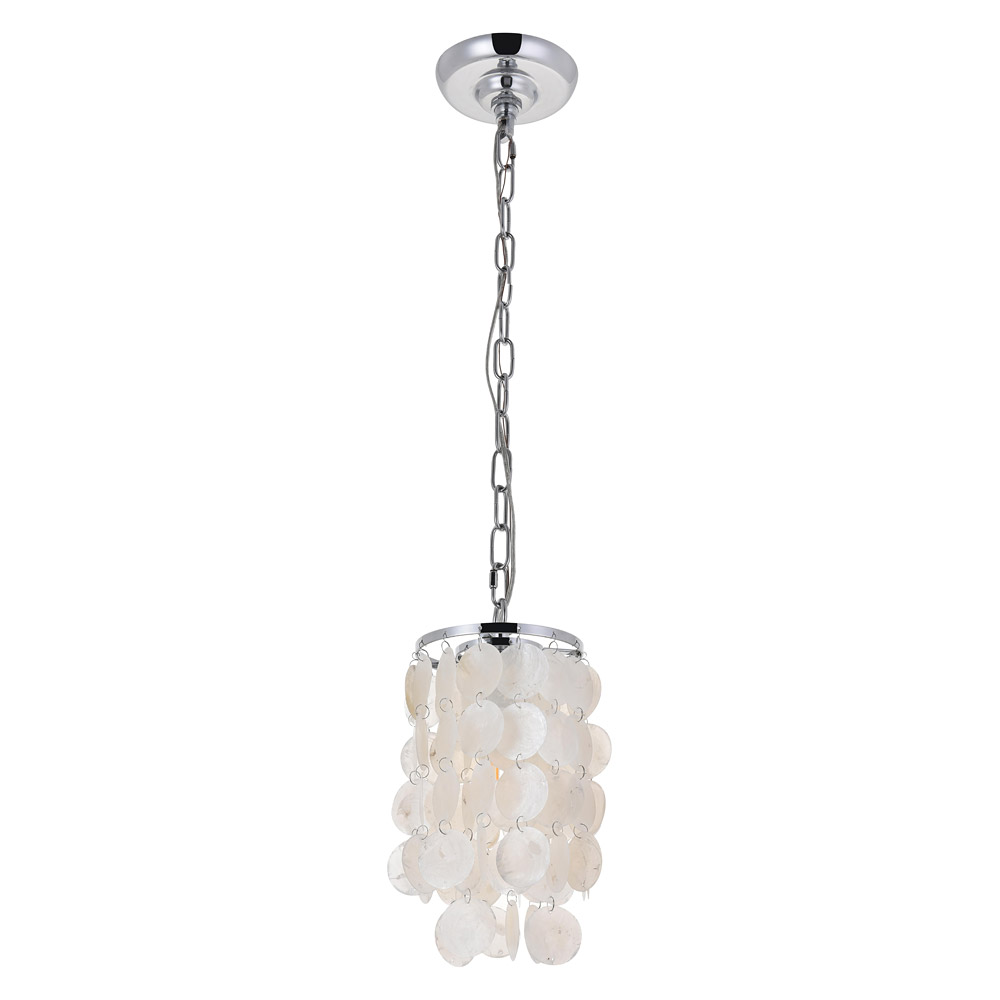 Elegant Selene 1 Light Pendant - Chrome, L 6" (LD5050D6C)