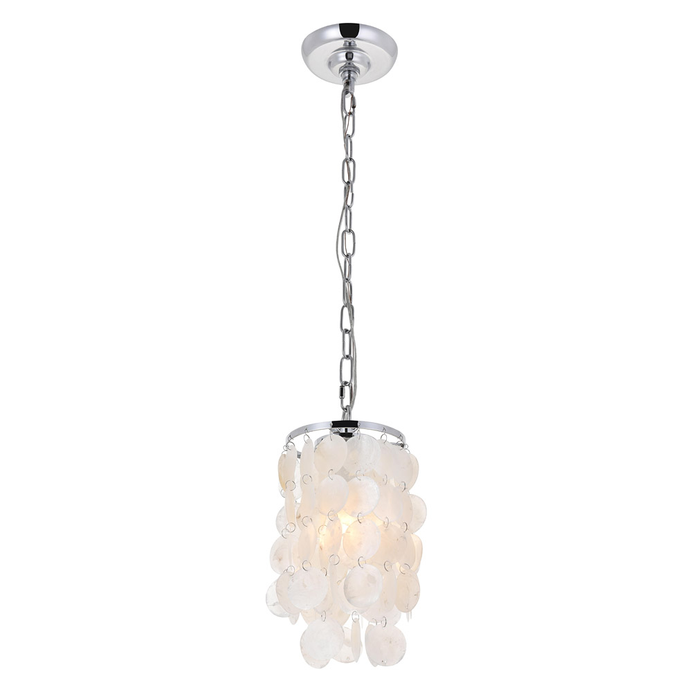 Elegant Selene 1 Light Pendant - Chrome, L 6" (LD5050D6C)