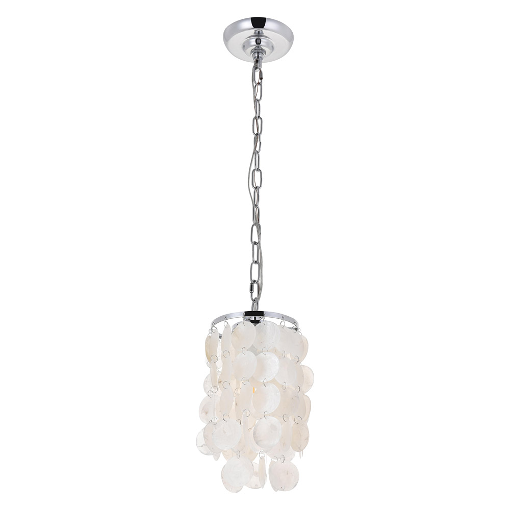 Elegant Selene 1 Light Pendant - Chrome, L 6" (LD5050D6C)