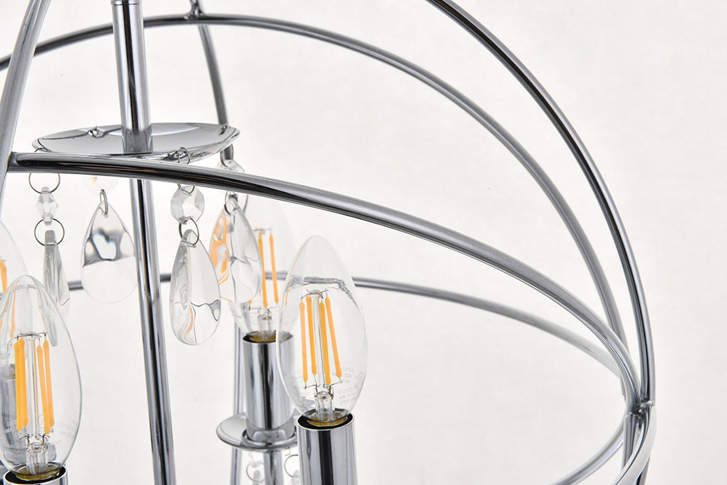 Elegant Wallace 3 Light Pendant - Chrome, L 16" (LD5055D16C)