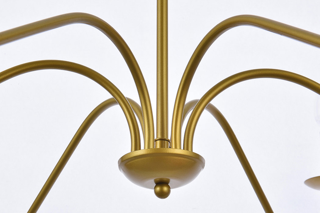 Elegant Rohan Chandelier - Brass, L 42" (LD5056D42BR)