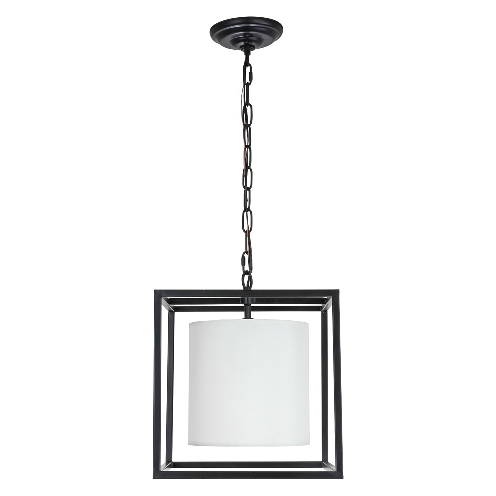 Elegant Pendant Light - Black, L 12" (LD6005D12BK)