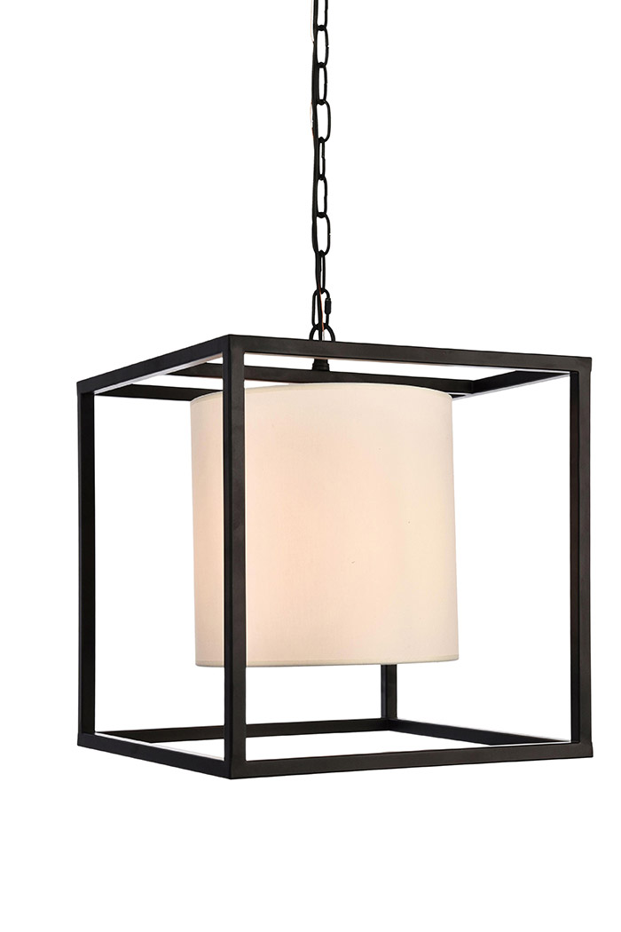 Elegant Pendant Light - Black, L 16" (LD6005D16BK)