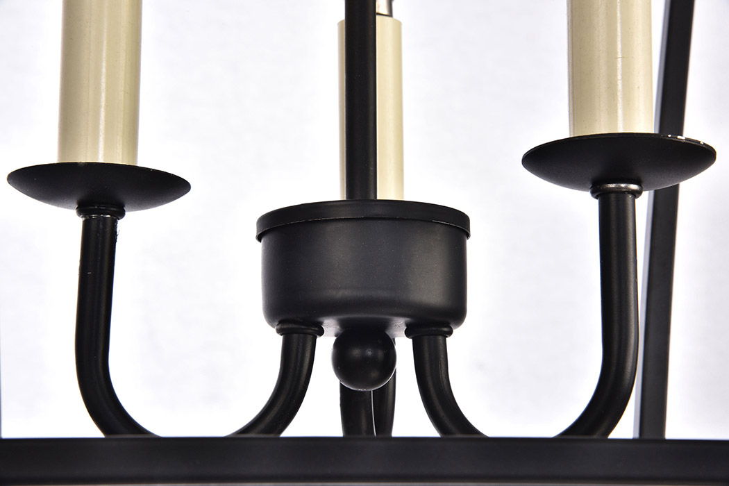 Elegant Maddox 1-Light Pendant - Black, L 12.5" (LD6008D12BK)