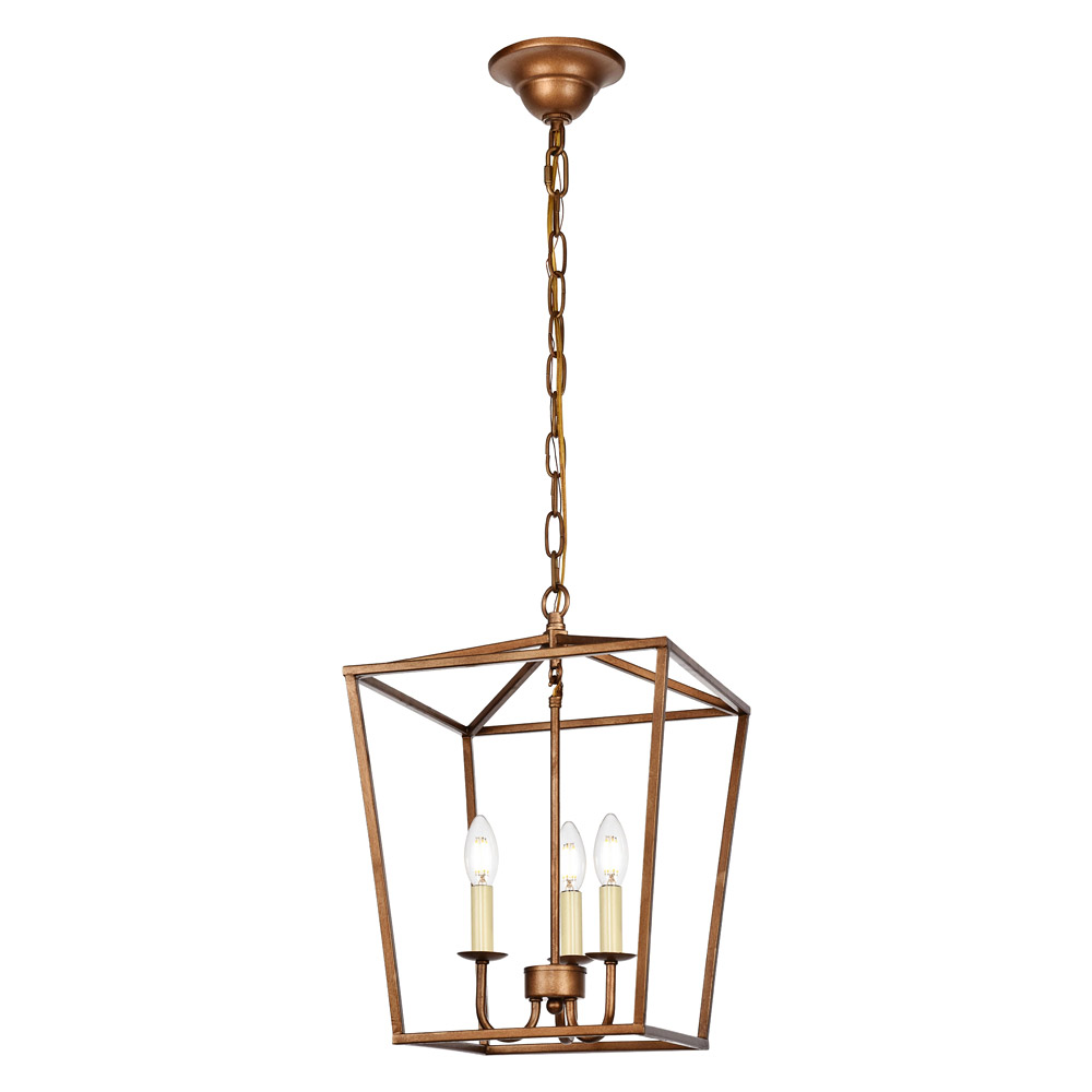 Elegant Maddox 1-Light Pendant - Gold, L 12.5" (LD6008D12G)