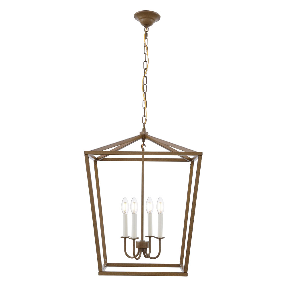 Elegant Maddox 1-Light Pendant - Gold, L 20" (LD6008D20G)