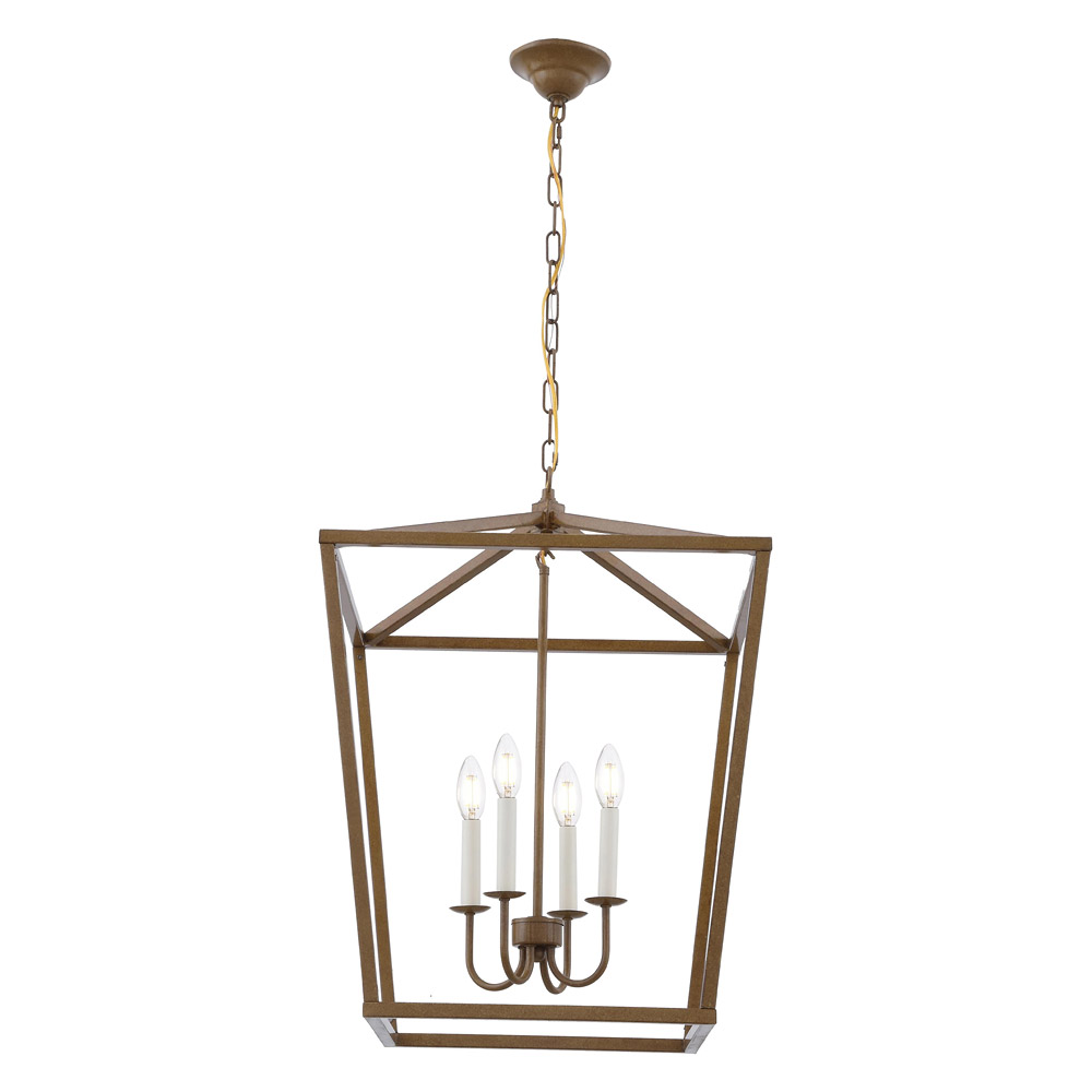 Elegant Maddox 1-Light Pendant - Gold, L 20" (LD6008D20G)