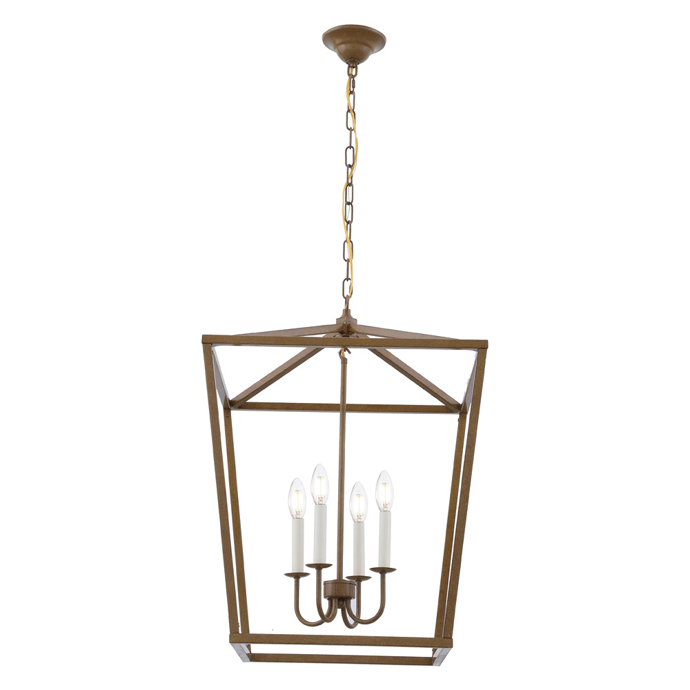 Elegant Maddox 1-Light Pendant - Gold, L 20" (LD6008D20G)